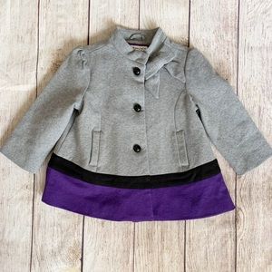 NWOT • Janie & Jack Ponte Roma Pea Coat • 12M -24M